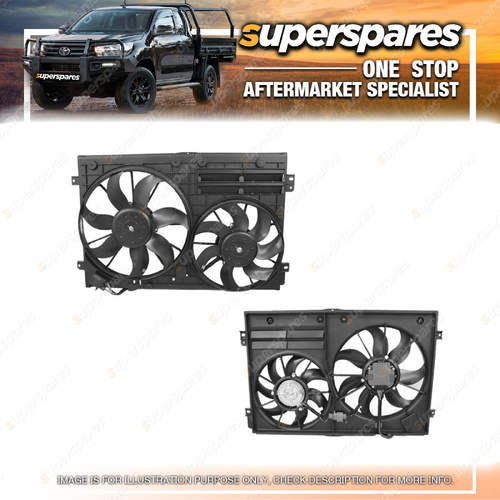 1 Piece of Superspares Radiator Fan for Volkswagen Polo 6R 6C 03/2010-10/2017