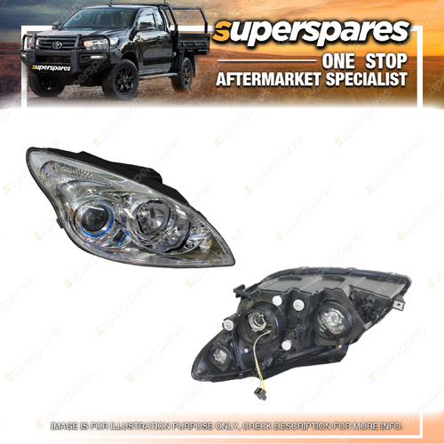 Superspares Right Hand Side Headlight for Hyundai I30 FD 07/2009-04/2012