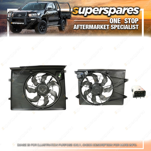 1 Piece of Superspares Radiator Fan for Kia Carnival YP 12/2014-08/2020