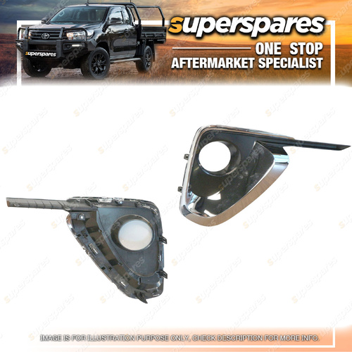 Superspares RH Fog Light Cover for Toyota Fortuner GUN156 15-20 With Hole Chrome