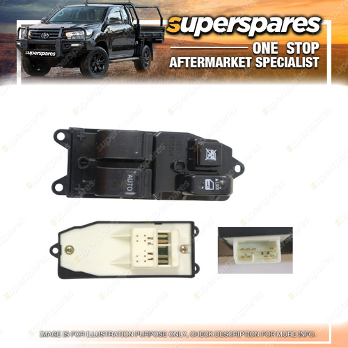 Superspares Window Switch Main for Toyota Hilux TGN KUN 04/2005-06/2015