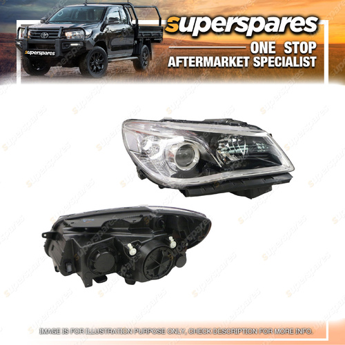 Superspares Right Hand Side Headlight for Holden Commodore VF 2013-2015 Black