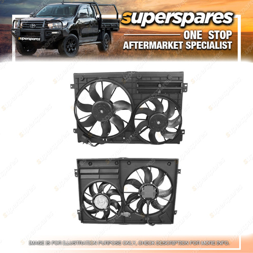 1 Piece of Superspares Radiator Fan for Volkswagen Eos 1F 02/2007-2014