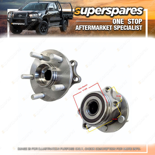 1 Piece of Superspares Rear Wheel Hub for Subaru XV G4X 01/2012-04/2017