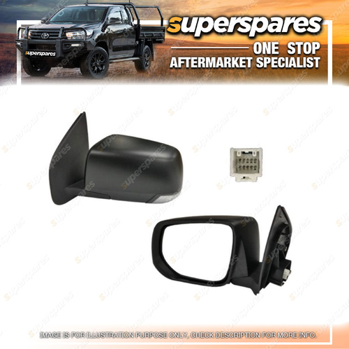 Superspares LH Door Mirror for Isuzu D-Max TFS 2012-2016 Non Folding Heated