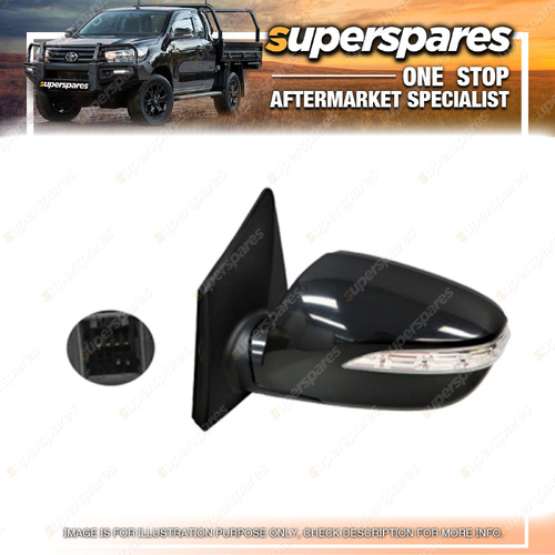 Superspares Left Hand Side Door Mirror Black for Hyundai Ix35 LM 02/2010-2015