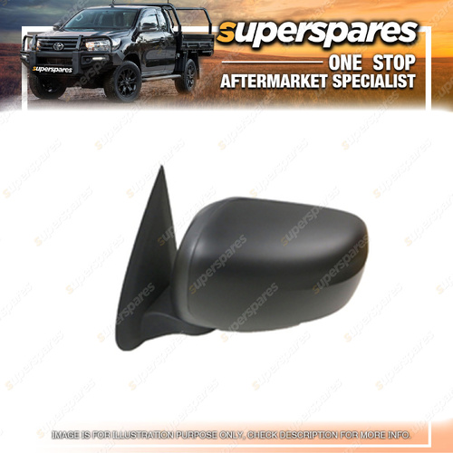 Superspares LH Door Mirror Black for Mitsubishi Triton MQ 01/2015-10/2018