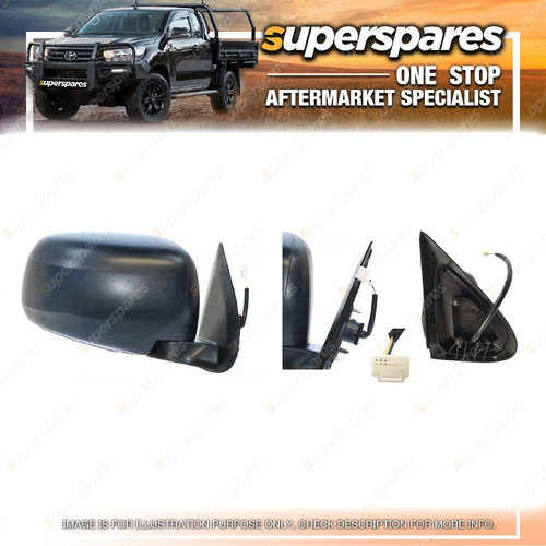 Superspares RH Door Mirror Black for Mitsubishi Triton MQ 2015-2018 Electric