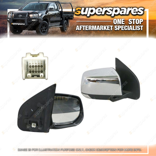 Superspares RH Door Mirror for Holden Colorado RG 11/2016-06/2020 Chrome