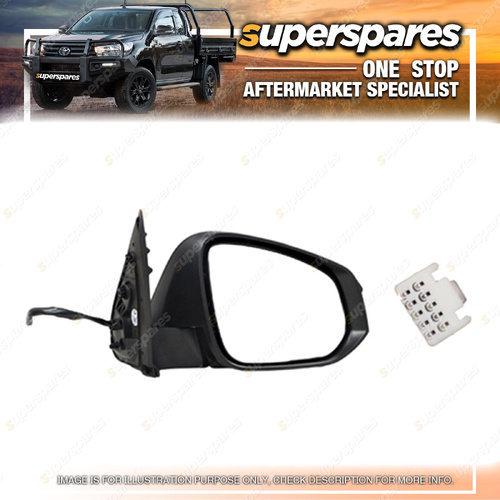 Superspares RH Door Mirror for Toyota Hilux GGN GUN 07/2015-On Black