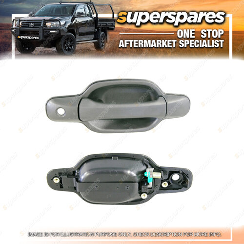 Right & Left Front Outer Door Handle for Holden Rodeo RA 03/2003-09/2008 Black