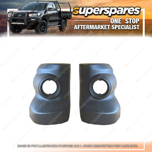 Right & Left Rear Bar End Black for Mitsubishi Triton ML MN 07/2006-12/2014