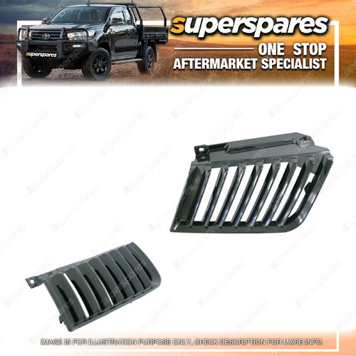 Right & Left Black Grille for Mitsubishi Triton ML 07/2006-08/2009