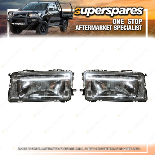 Pair of Right & Left Hand Side Headlights for Audi 80 01/1988-07/1992