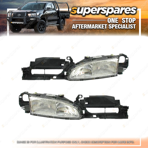 Right & Left Hand Side Headlights for Ford Mondeo HA HB 07/1995-11/1996