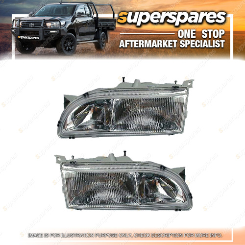 Right & Left Hand Side Headlights for Hyundai Sonata Y3 10/1993-07/1996