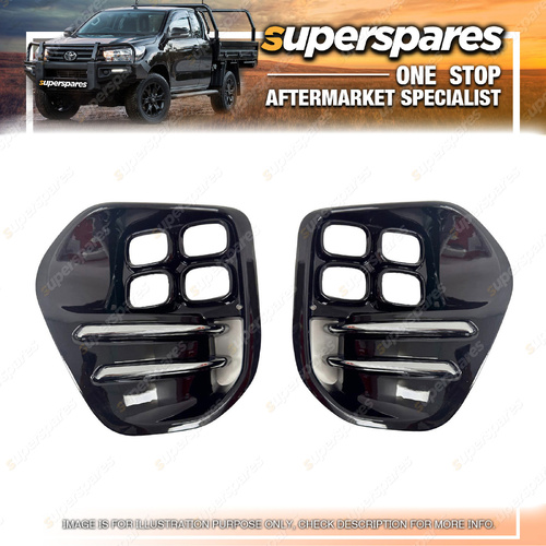 Right & Left Hand Side Fog Light Covers for Kia Sportage QL 10/2015-04/2018