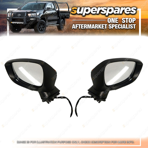 Pair of Right & Left Hand Side Door Mirrors for Mazda CX-3 DK 01/2015-On 8 Pins