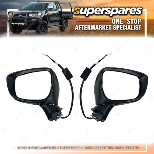 Pair of Right & Left Hand Side Door Mirrors for Mazda CX-3 DK 01/2015-On 9 Pins