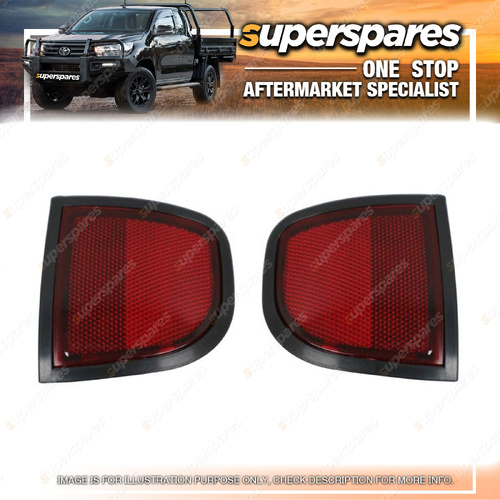 Right & Left Rear Reflector Lamp Lights for Mitsubishi Triton ML MN 2006-2015
