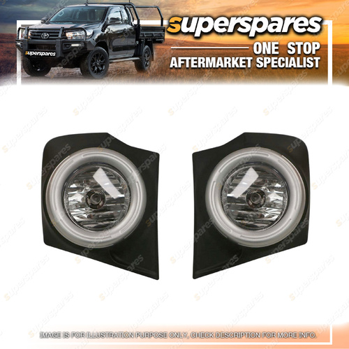 Right & Left Hand Side Fog Lights for Mitsubishi Triton MQ 01/2015-10/2018