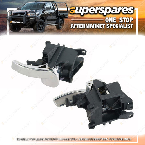 Right & Left Rear Inner Door Handles Chrome for Nissan Pathfinder R51 2005-2013
