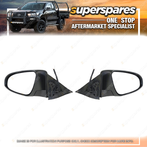 Right & Left Hand Side Door Mirrors for Toyota Aurion GSV50 04/2012-2017