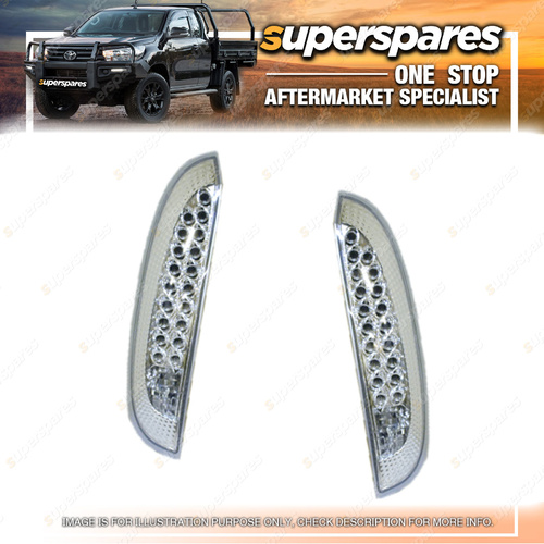 Superspares Led Tail Light Set for HOLDEN BARINA XC Clear 04/2001-11/2005