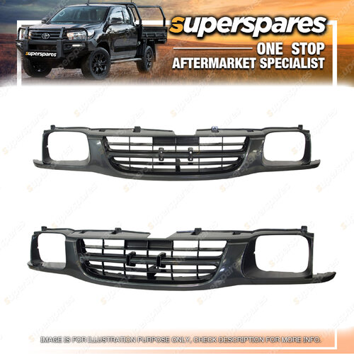 Grey Front Grille for Holden Rodeo TF Dip Grey Style 2 01/1997-02/2003