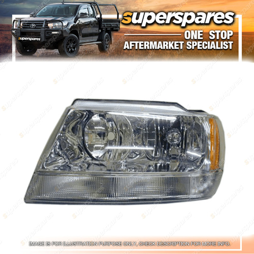 Superspares Left Headlight for Jeep Grand Cherokee WJ WG 06/1999-ONWARDS
