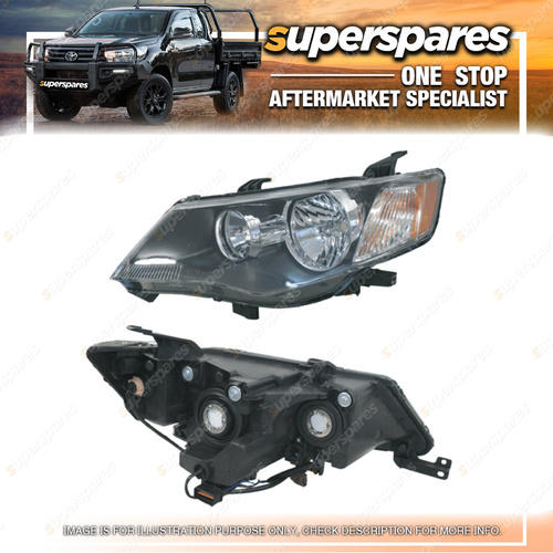 Superspares Left Headlight for Mitsubishi Outlander ZG 11/2006-07/2009