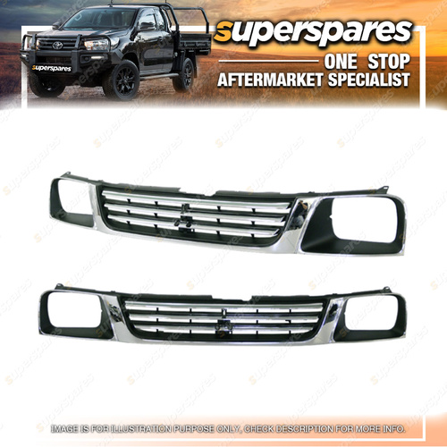 Superspares Chrome / Black Grille for Mitsubishi Triton MK 10/1996-05/2001