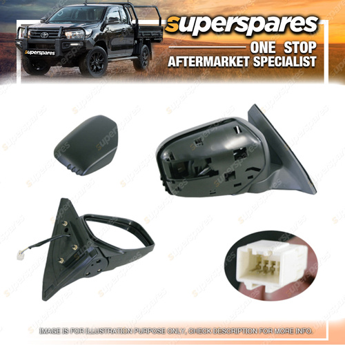 Right Black Electric Door Mirror for Mitsubishi Triton ML MN 07/2006-12/2014