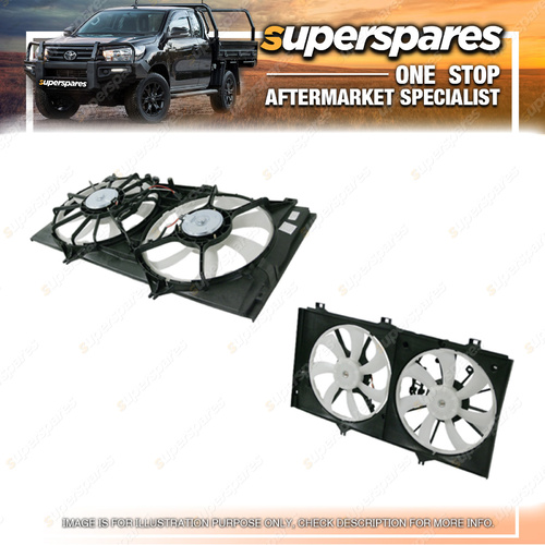 Superspares Dual Radiator Fan for Toyota Aurion GSV40 10/2006-03/2012