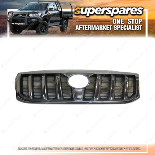 Chrome / Black Front Grille for Toyota Landcruiser Prado J120 02/2003-10/2009
