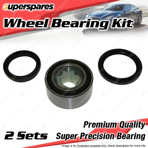 2x Front Wheel Bearing Kit for SUZUKI SWIFT GTi SF413 AA34S 1.3L I4 1989-1999