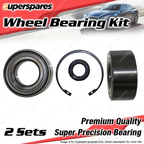 2x Front Wheel Bearing Kit for Peugeot 207 3008 307 308 Partner I4 ABS Mag Seal