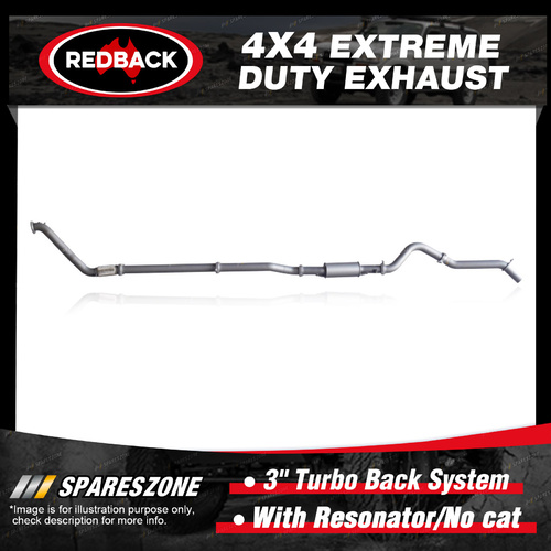 Redback 3" 409 SS Exhaust & Resonator No cat for Ford Ranger PX 01/11-09/16