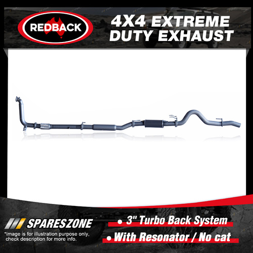 Redback 3" Exhaust & Resonator No cat for Isuzu D-MAX TF 3.0L 06/12-01/17