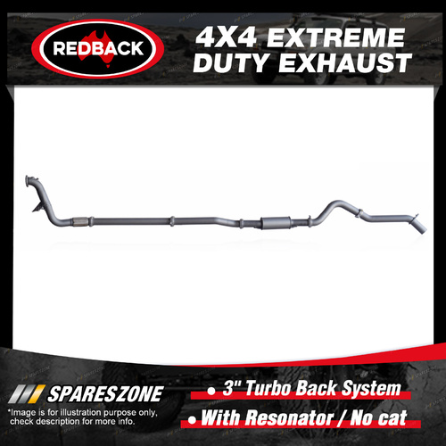 Redback 3" Exhaust & Resonator No cat for Mazda BT-50 UP UR 2.2L 11/11-06/16