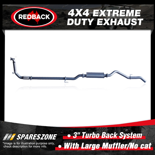 Redback 3" 409 SS Exhaust Large Muffler No cat for Mitsubishi Triton MN 4D56T