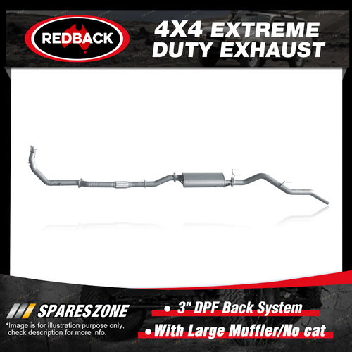 Redback 3" 409 SS Exhaust Large Muffler No cat for Mitsubishi Triton MQ 2.4L