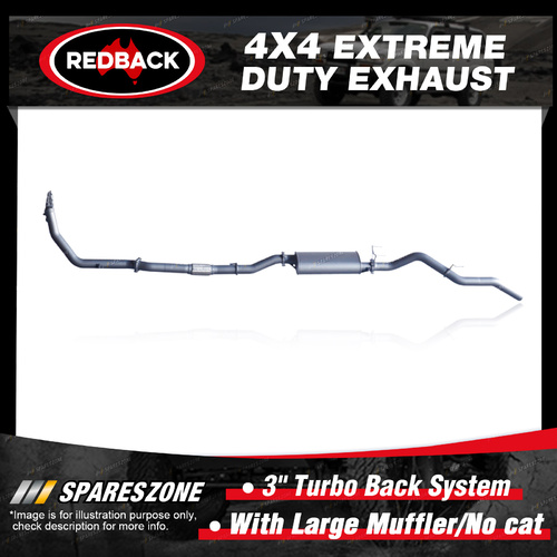 Redback 3" 409 SS Exhaust Large Muffler No cat for Nissan Navara D22 3.0L 01-06