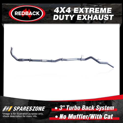 Redback 3" Exhaust No Muffler & cat for Nissan Navara D22 2.5L 01/08-10/15
