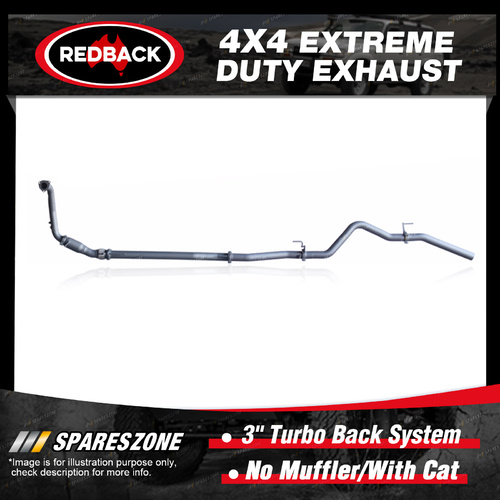 Redback 3" Exhaust No Muffler & cat for Nissan Navara D40 3.0L 01/11-07/15