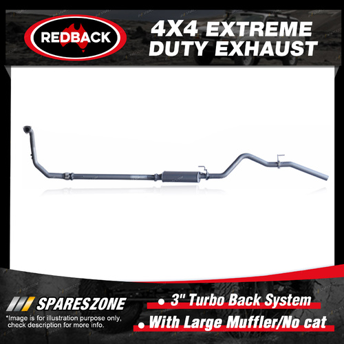 Redback 3" Exhaust Large Muffler No cat for Nissan Navara D40 3.0L 01/11-07/15