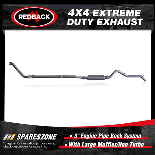 Redback 4x4 Exhaust Large Muffler for Toyota Landcruiser 105 1HZ 98-07 Non Turbo