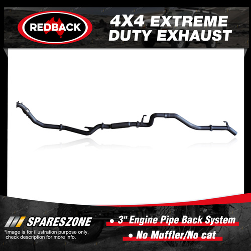 Redback 4x4 Exhaust No Muffler/Cat for Toyota Landcruiser 105 1HZ 03/98-10/07