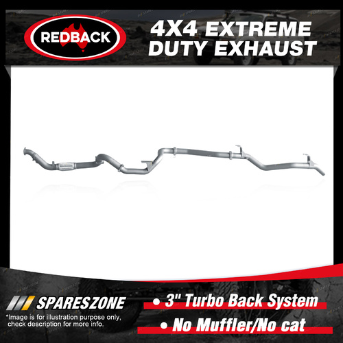 Redback 3" Exhaust No Muffler/Cat for Toyota Landcruiser 78 1HD-FTE 11/01-02/07