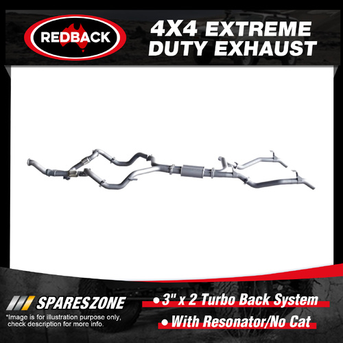 Redback 3" Exhaust With Resonator No Cat for Toyota Landcruiser VDJ79 4.5L 07-On